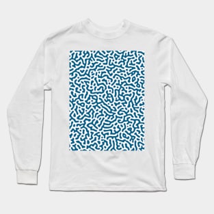 Blue Pattern Long Sleeve T-Shirt